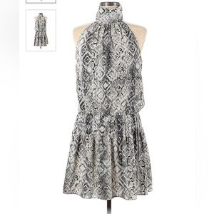 DO+BE Snake Print Halter Mini Dress